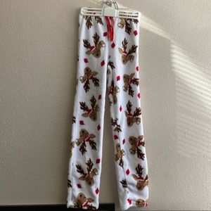Reindeer Christmas fluffy pajama pants size xs